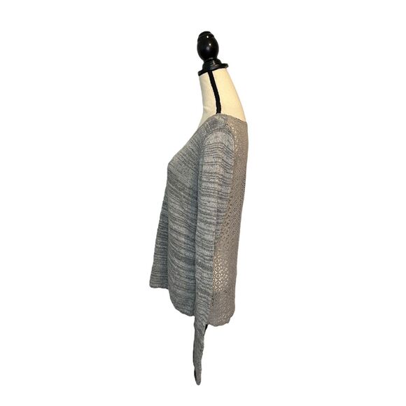 Hollister Soft Silver Metallic Sweater w/Sparkles and Lace back Women’s Large - Picture 3 of 8